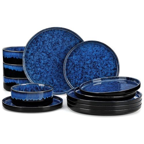 Set piatti blu - gres, servizio