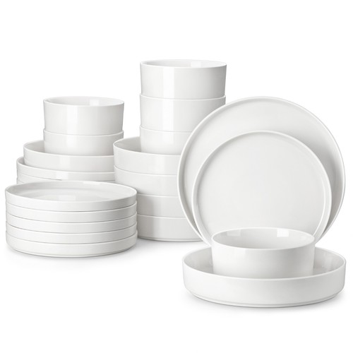 Set piatti gres bianco - set, in