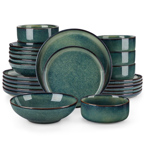 Set piatti verde gres servizio