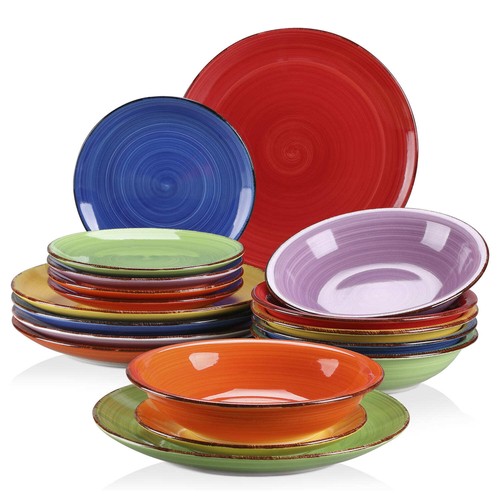 Set piatti colorati 12 - set,