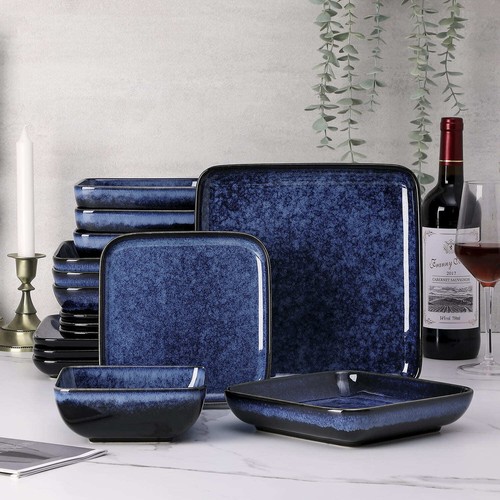 Set piatti gres blu servizio