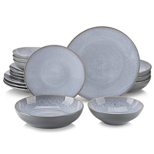 Set piatti gres - , grigio