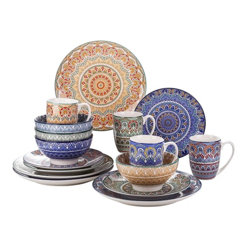 Set piatti mandala - piatti, gres
